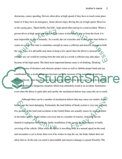 Causes of Car Crashes