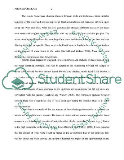 Microbial Water Quality and Influences of Fecal Accumulation from a Dog Exercise Area