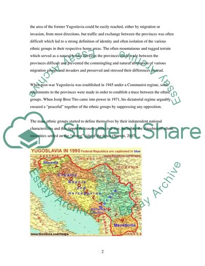 Conflicts in former Yugoslavia