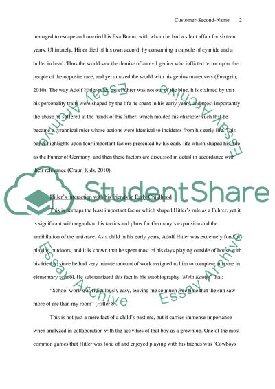 Abuse of Hitler as a Child