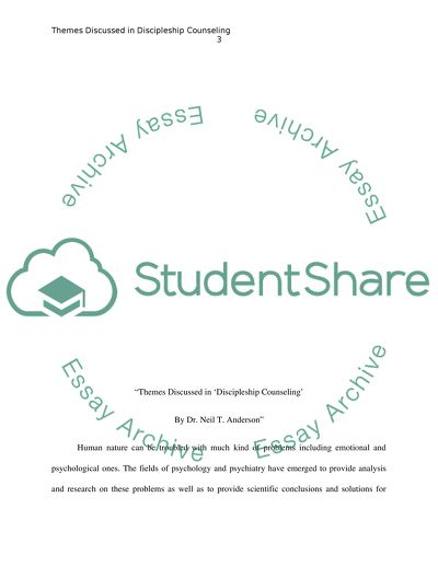 Themes Discussed in Discipleship Counseling
