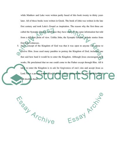 Jesus and the Gospels