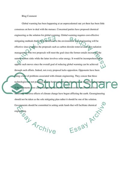 Comments and Feedback about Sustainability Blog Posts