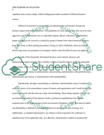 The purpose of studying