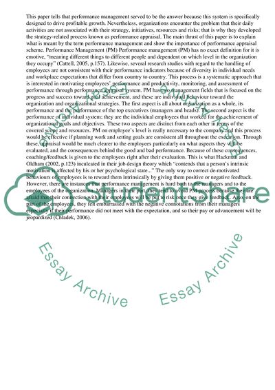 Performance Management and Human Resource Development