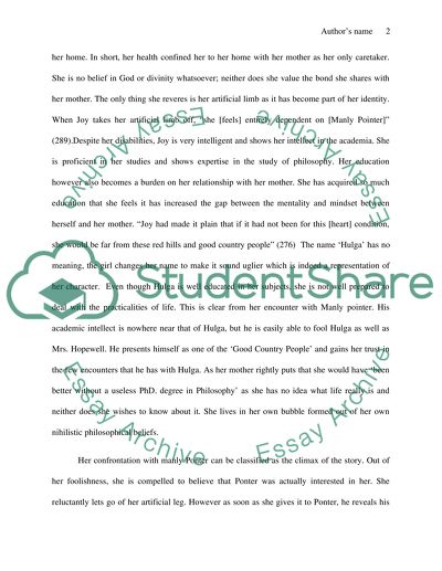 Analysis of Hulga in Good Country People