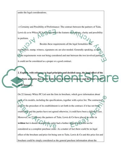 Agreement between Lewis & Co and Whizz