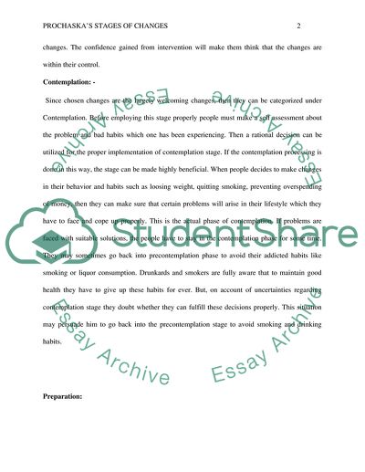 Prochaskas Stages of Changes