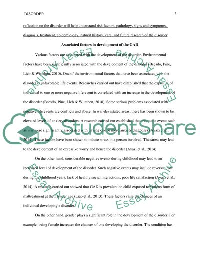 Generalized Anxiety Disorder