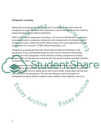 Management accounting