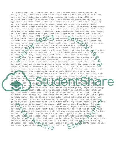 Role of Entrepreneurs in Organizations