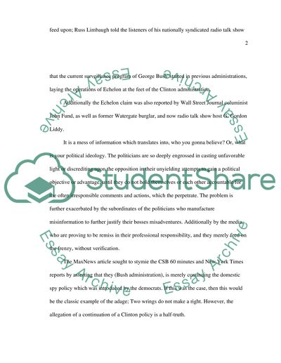 Clinton administration conducted domestic spying