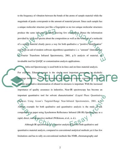Infra Red Spectroscopy in Chemistry