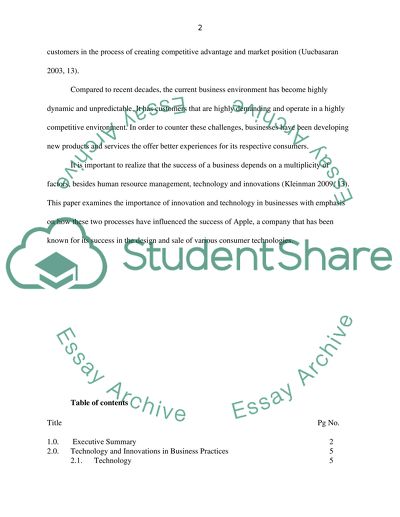 Innovation and Technology Management