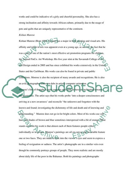 Biographies of Bahamian Artists