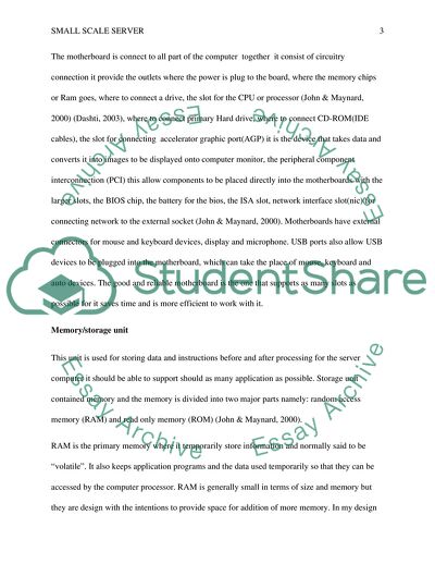 The Design of a Server Computer