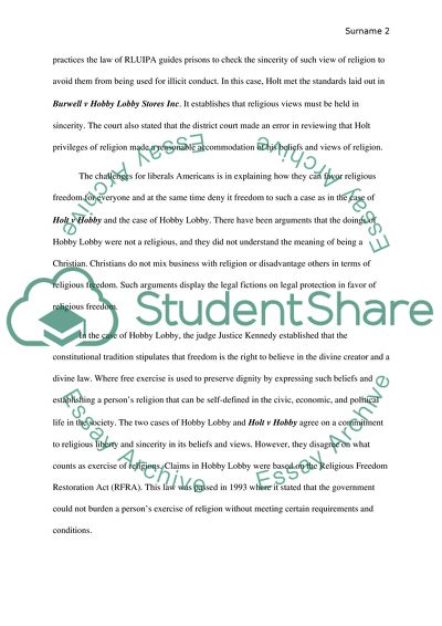 Sullivans View of Impossibility of Religious Freedom