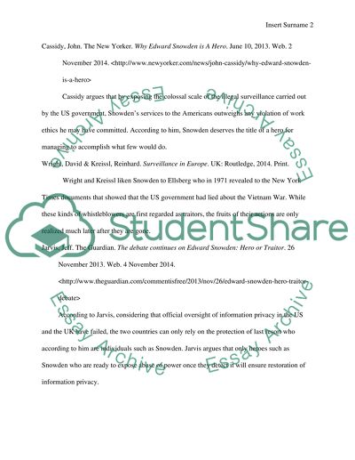 Edward Snowden: Hero or Traitor