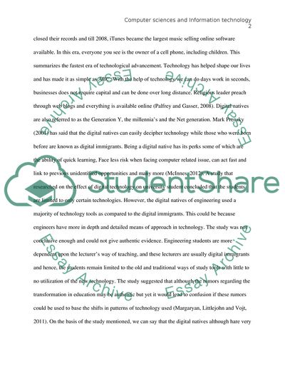 Computer Sciences and Information Technology