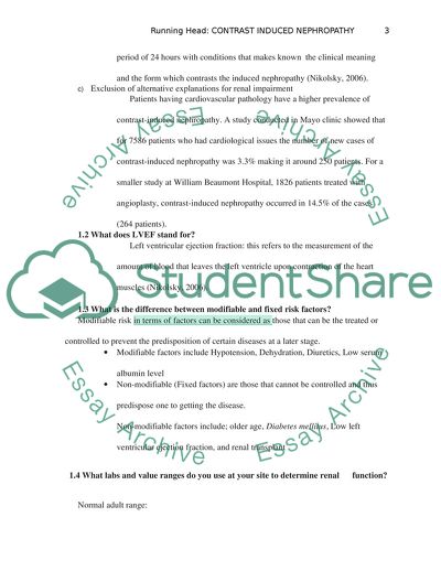Contrast Induced Nephropathy