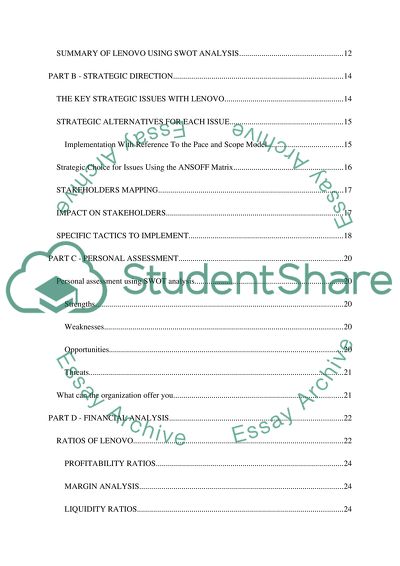 Financial Position of Lenovo