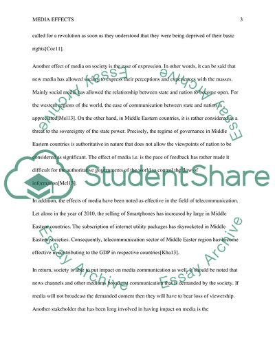 Media effects of societies