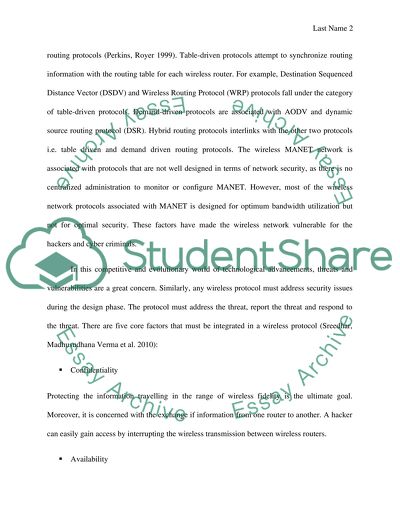 Wireless Network Security