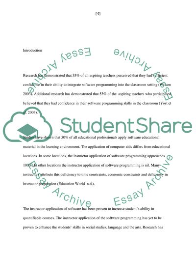 Training teachers to produce software program and using in their classes