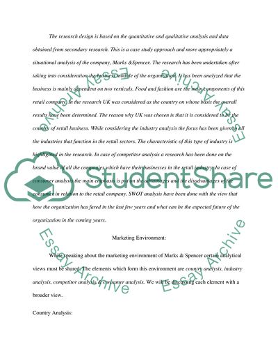 International Marketing of Marks & Spencer Company