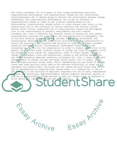 Transformational Leadership Skill