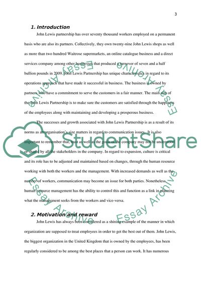 HR Practices within John Lewis