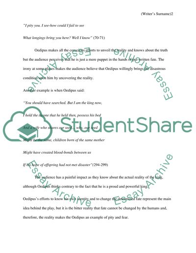 Storyline of the Play Oedipus the King