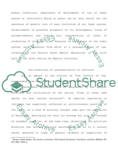 Justinian and the Law