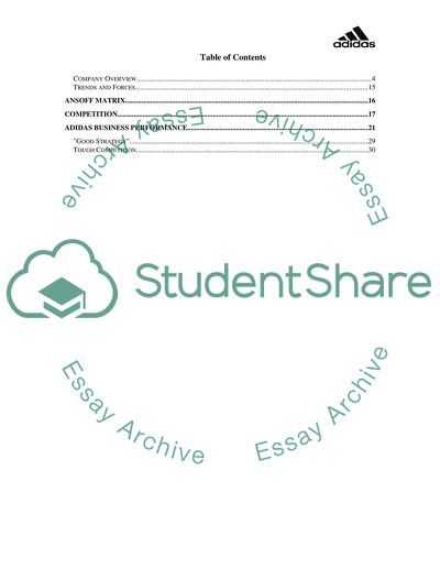 Growth trategy of Adida