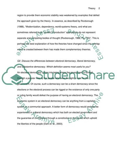 Modernization and Early Dependency Theory