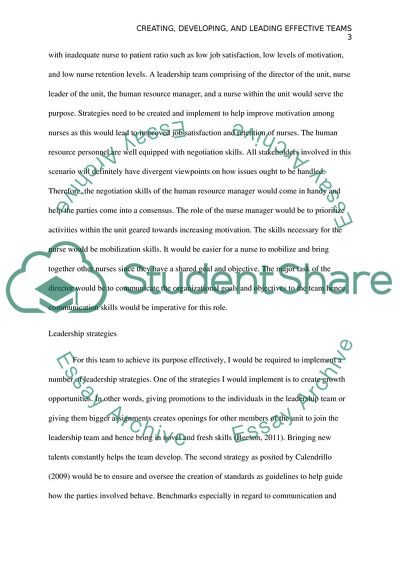 Creating, Developing, and Leading Effective Teams