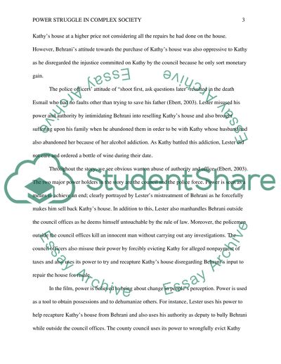 Power Struggle in Complex Society