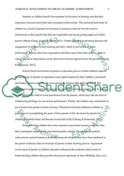 Involvement of Parents in Learning of Children