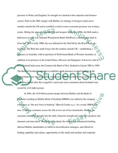 Corporate Strategy of Halifax and the Bank of Scotland