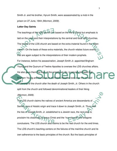 The Church of Jesus Christ of Latter Day Saints