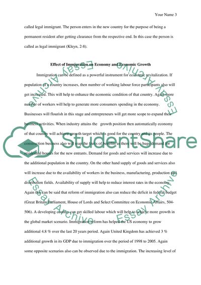 Effect of Immigration on Economy and Economic Growth