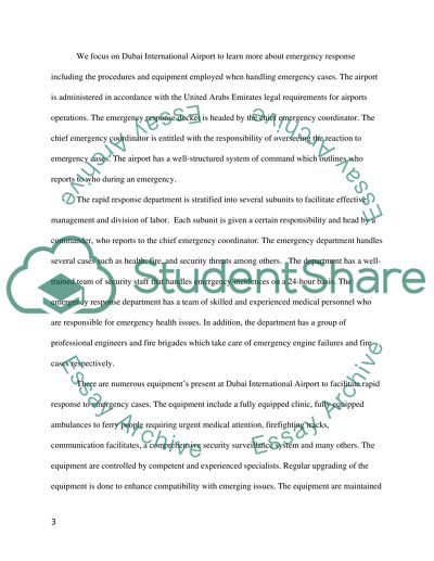 Emergency Response Planning for Airports