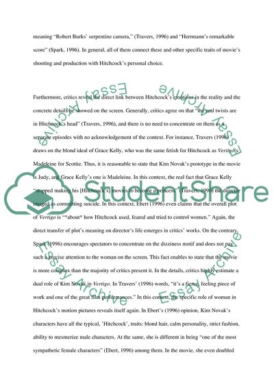 Reception Study: HItchcocks Vertigo
