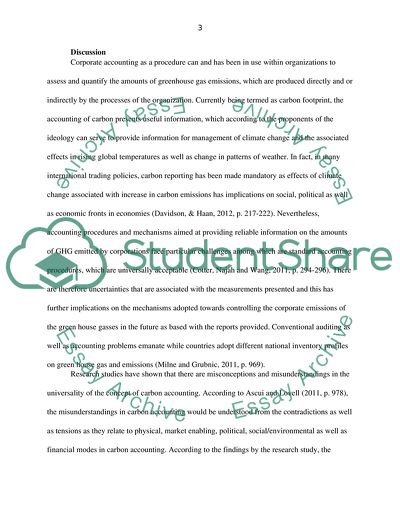 Corporate Carbon Reporting