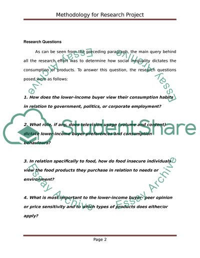 Consumer choices regarding food and other items related to their income and social status