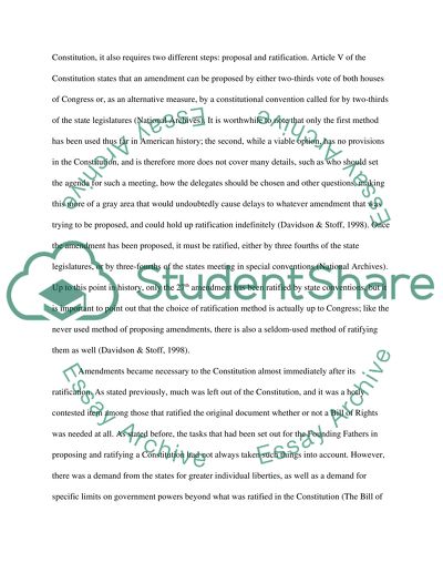 History paper: Amendments