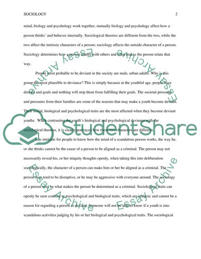 Assignment writing on deviance