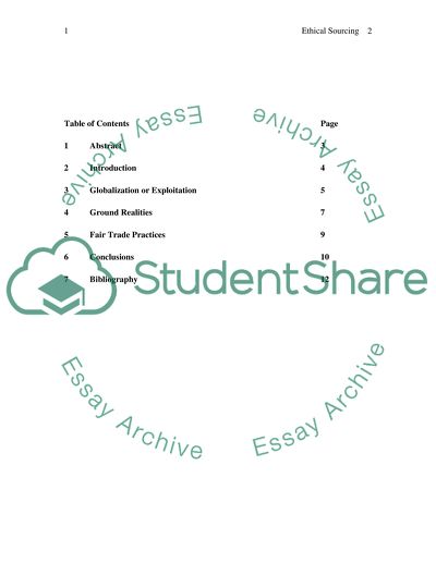 Ethical Sourcing in Retail Industries and the Problem of Sweat Shop Labor