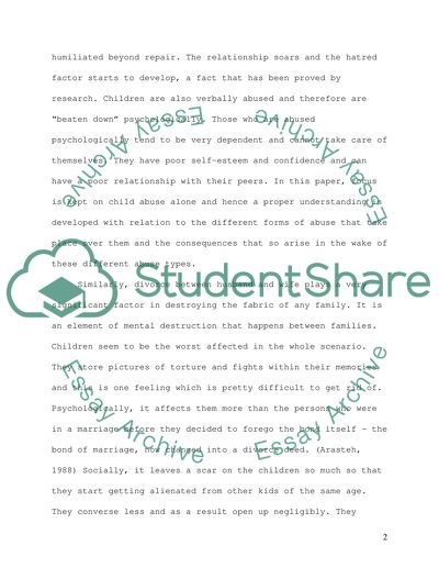 Child Abuse and Neglect - Abuse in Relationships