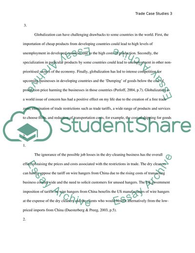 Trade Case Studies Assignment